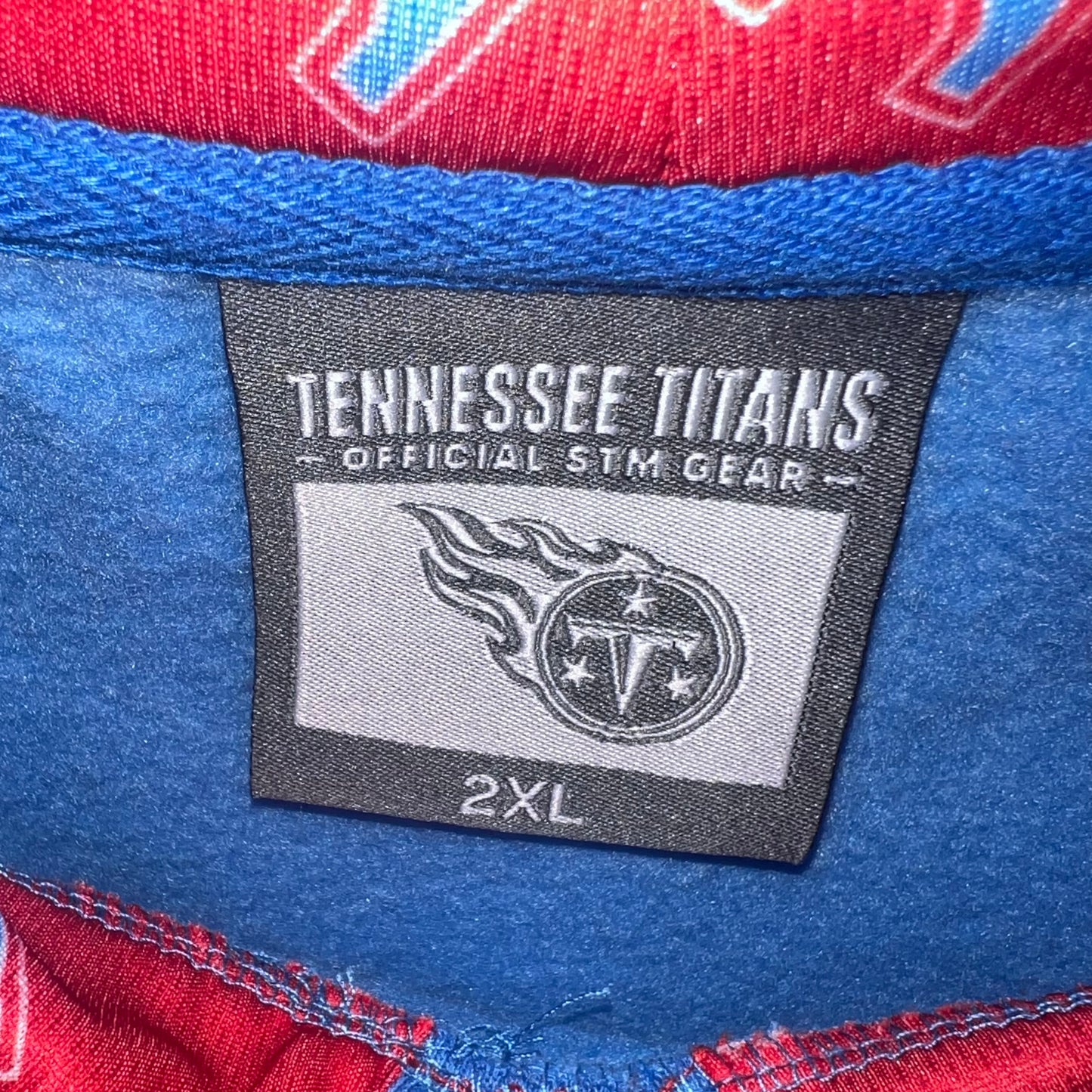 Tennessee Titans Official STM Gear woven neck tag, size 2XL