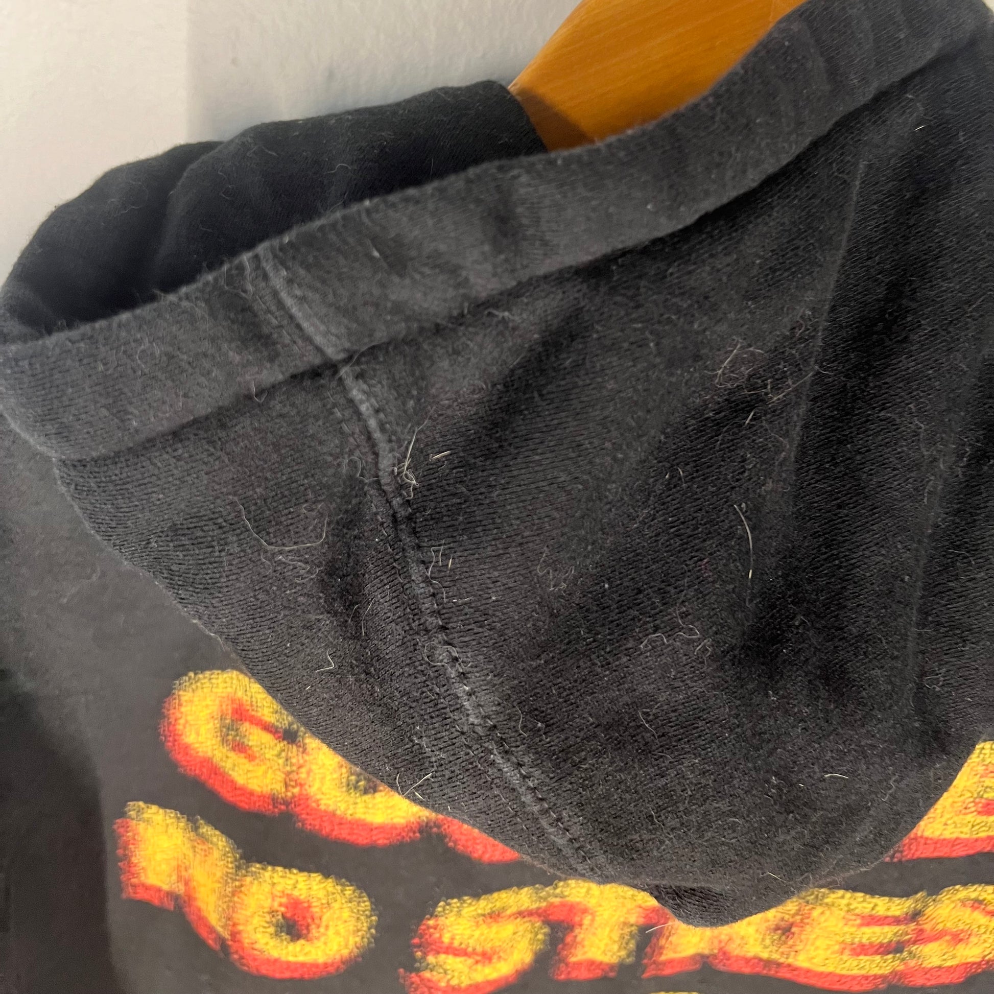 Detail of hood seam and fabric texture