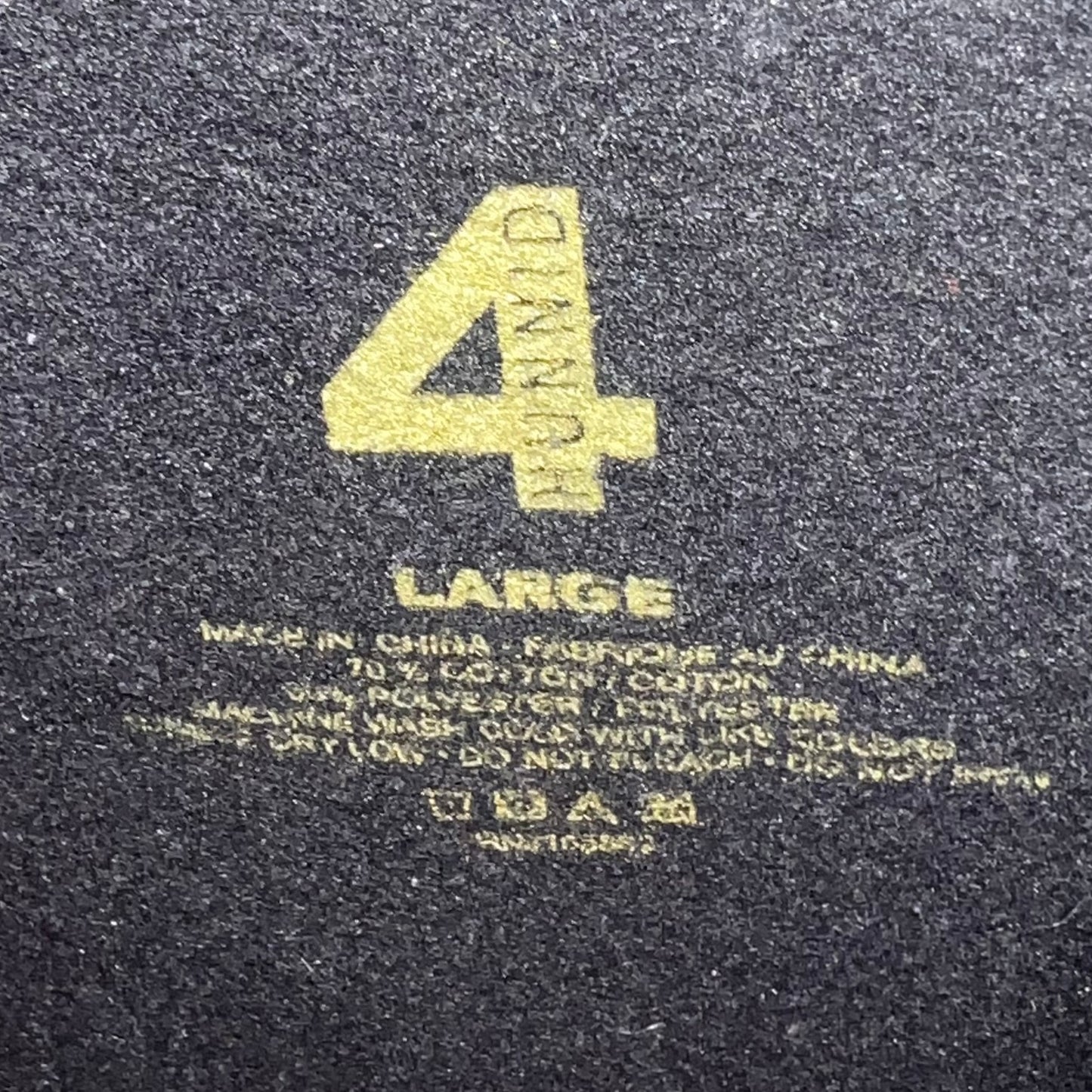 Printed 4Hunnid neck tag with size Large