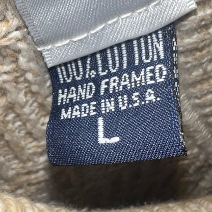 Inner tag reading “Hand Framed, Made in U.S.A., L