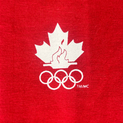 Close-up of Canadian Olympic logo printed under back collar