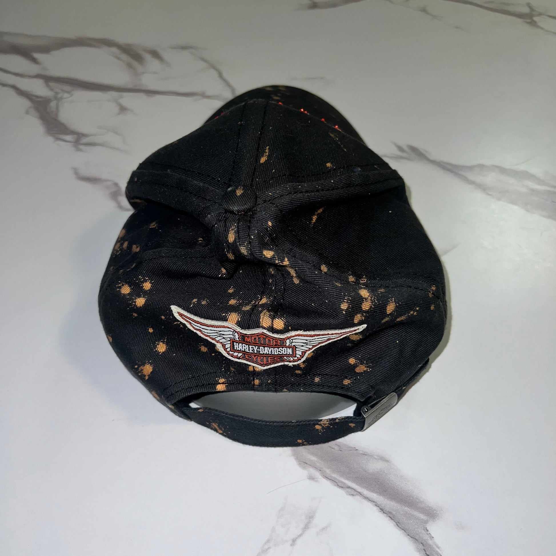 Back view with Harley-Davidson winged logo embroidery above strap