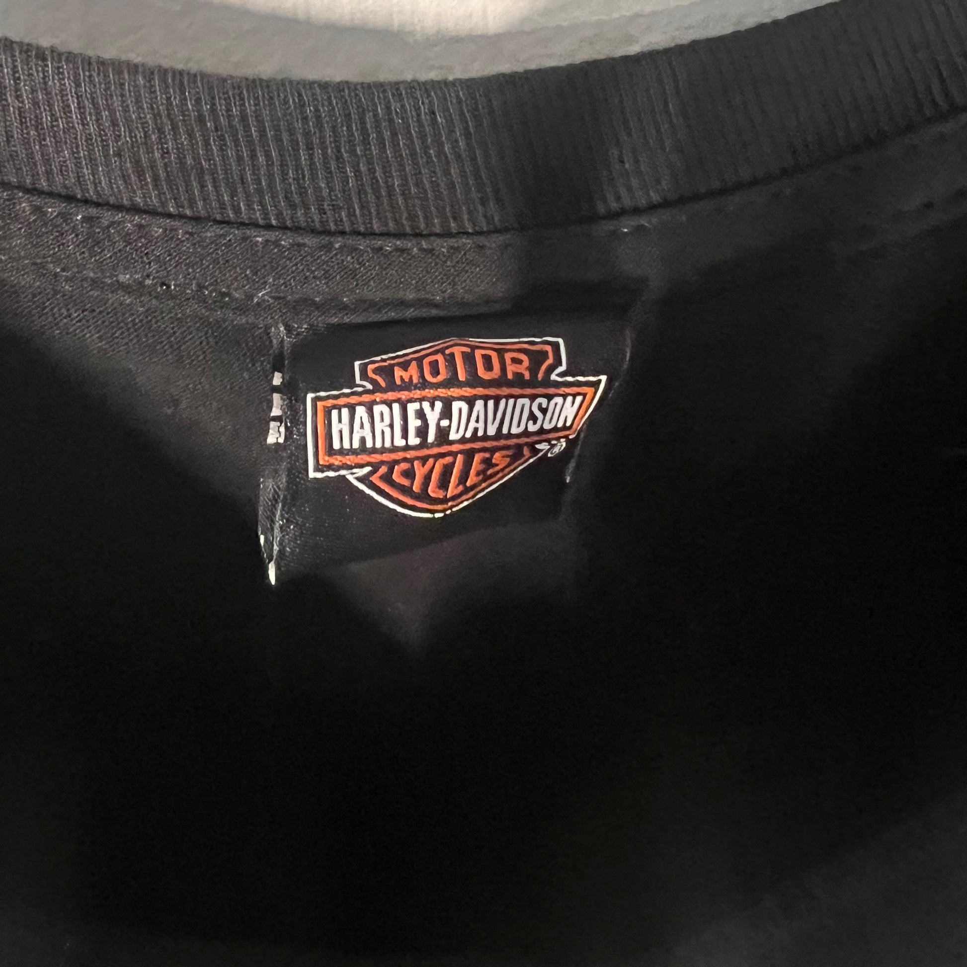 Harley-Davidson bar & shield neck tag from Cool Springs tee