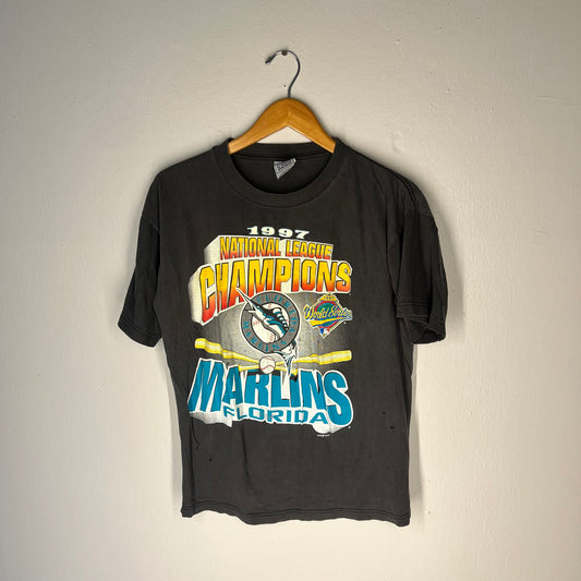 Front view of 1997 Florida Marlins Champions tee