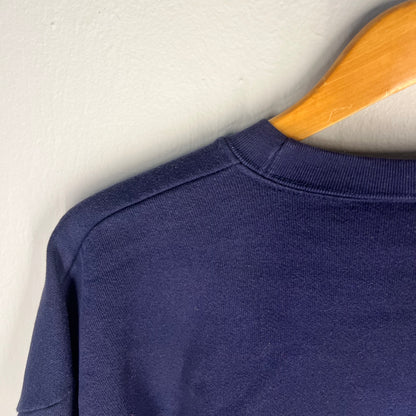 Close-up of shoulder seam construction and fabric texture